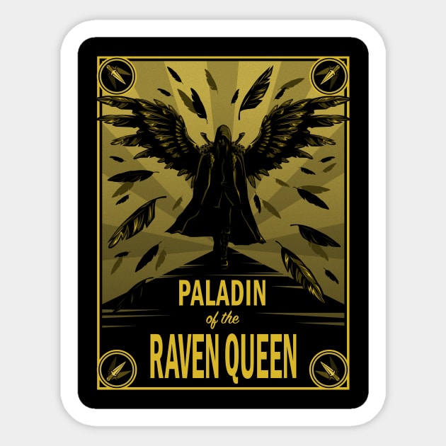 Paladin of the Raven Queen Sticker by LastLadyJane